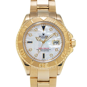 ロレックス ヨットマスター 40 16628NGS ホワイトシェル/ダイヤモンド/サファイア メンズ 時計 【中古】【wristwatch】