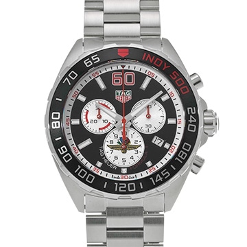 タグ ホイヤー フォーミュラ1 クォーツ クロノグラフ インディ500 CAZ101V.BA0842 ブラック/シルバー メンズ 時計 【中古】【wristwatch】