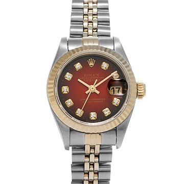 ロレックス デイトジャスト 69173G チェリー・グラデーション/ダイヤモンド レディース 時計 【中古】【wristwatch】