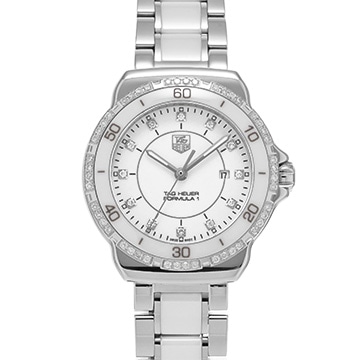タグ ホイヤー フォーミュラ1 クォーツ WAH1313.BA0868 ホワイト/ダイヤモンド レディース 時計 【中古】【wristwatch】