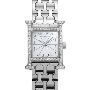 エルメス Hウォッチ ミニ HH1.130 ホワイトシェル レディース 時計 【中古】【wristwatch】