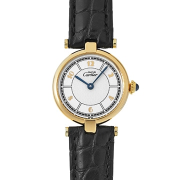 カルティエ マストVLC ヴァンドーム SM W1009854 ホワイト レディース 時計 【中古】【wristwatch】