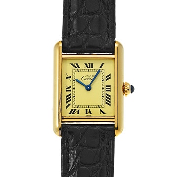 カルティエ マストタンク ヴェルメイユ 5057001 アイボリー レディース 時計 【中古】【wristwatch】