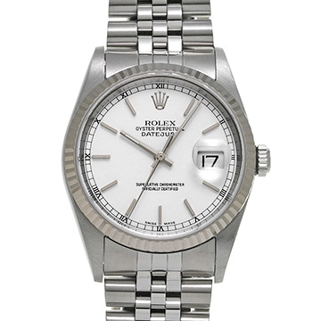 ロレックス デイトジャスト 16234 ホワイト メンズ 時計 【中古】【wristwatch】