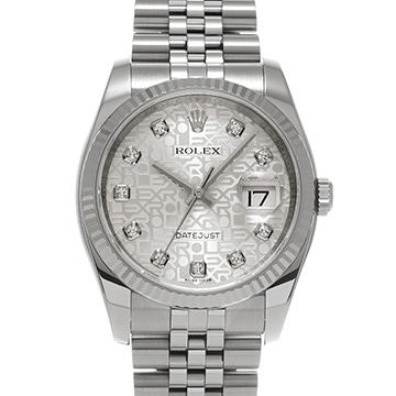 ロレックス デイトジャスト 116234G シルバーコンピュータ/ダイヤモンド メンズ 時計 【中古】【wristwatch】