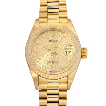 ロレックス デイトジャスト 69178G シャンパンコンピュータ/ダイヤモンド レディース 時計 【中古】【wristwatch】