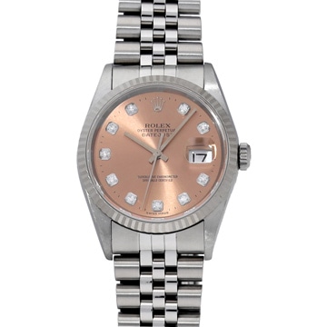ロレックス デイトジャスト 16234G ピンク/ダイヤモンド メンズ 時計 【中古】【wristwatch】