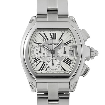 カルティエ ロードスター クロノグラフ W62019X6 シルバー メンズ 時計 【中古】【wristwatch】