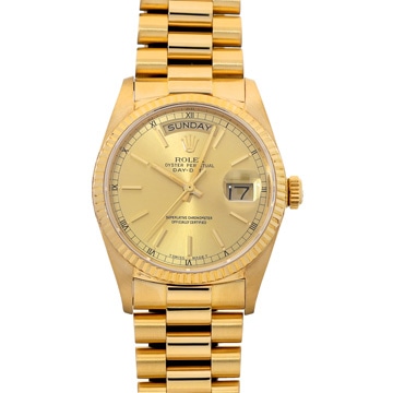 ロレックス デイデイト 18038 シャンパン メンズ 時計 【中古】【wristwatch】