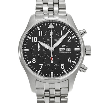 IWC パイロットウォッチ クロノグラフ IW378002 ブラック メンズ 時計 【中古】【wristwatch】