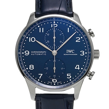 IWC ポルトギーゼ クロノグラフ 150イヤーズ IW371601 ブルー メンズ 時計 【中古】【wristwatch】