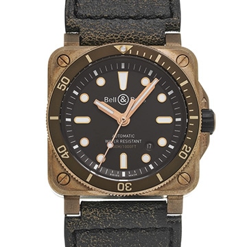 ベル&ロス BR 03-92 ダイバー ブラウン ブロンズ BR0392-D-BR-BR/SCA ブラウン メンズ 時計 【中古】【wristwatch】
