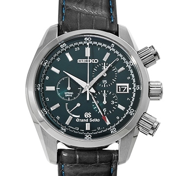 グランドセイコー スプリングドライブ クロノグラフ GMT SBGC007 ダークグリーン メンズ 時計 【中古】【wristwatch】