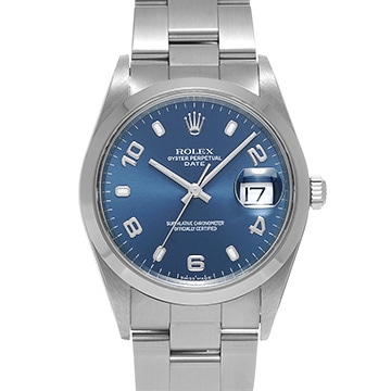 ロレックス オイスターパーペチュアル デイト 15200 ブルー メンズ 時計 【中古】【wristwatch】