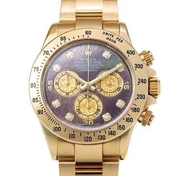ロレックス コスモグラフ デイトナ 116528NG ブラックシェル/ダイヤモンド メンズ 時計 【中古】【wristwatch】