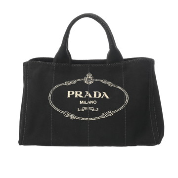 プラダ カナパトート 2WAY ブラック 1BG642 デニム レディース バッグ 【中古】【bag】
