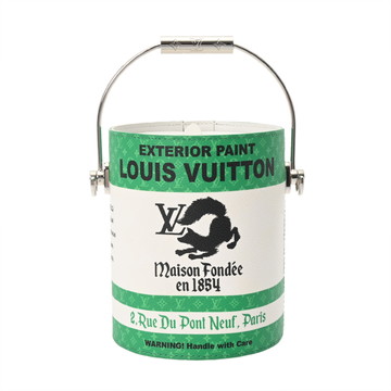 ルイ ヴィトン LV ペイント カン グリーン/ホワイト M81592 キャンバス/レザー メンズ バッグ 【中古】【bag】