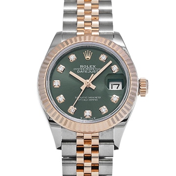 ロレックス レディ デイトジャスト 279171G オリーブグリーン/ダイヤモンド レディース 時計 【中古】【wristwatch】