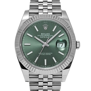 ロレックス デイトジャスト 41 126334 ミントグリーン メンズ 時計 【中古】【wristwatch】