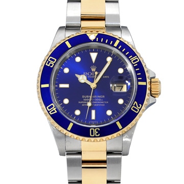ロレックス サブマリーナ デイト 16613 ブルー メンズ 時計 【中古】【wristwatch】
