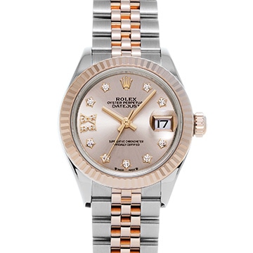 ロレックス レディ デイトジャスト 28 279171G ロゼカラー/ダイヤモンド レディース 時計 【中古】【wristwatch】