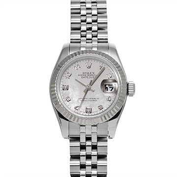 ロレックス デイトジャスト 26 179174 シェル/ゴールドダスト/ダイヤモンド レディース 時計 【中古】【wristwatch】