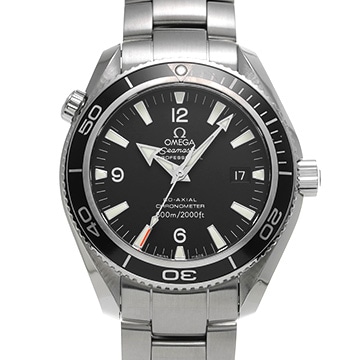 オメガ シーマスター プラネットオーシャン 600 コーアクシャル 2201.50 ブラック メンズ 時計 【中古】【wristwatch】