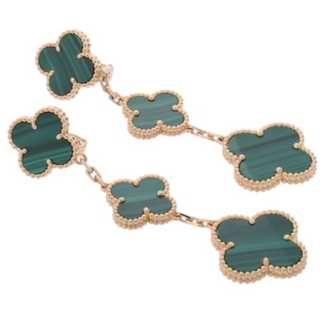 ヴァン クリーフ&アーペル マジックアルハンブラ ピアス 3モチーフ ゴールド VCARO9II00  K18イエローゴールド YG レディース ジュエリー 【中古】【jewelry】