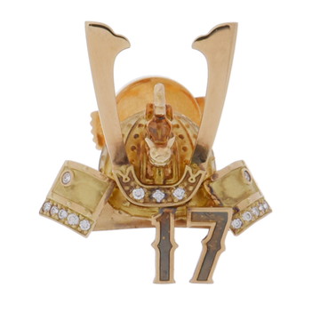 ノーブランド MLB公認 大谷翔平 兜 KABUTO ピンブローチ 限定440点 ゴールド K18イエローゴールド YG ユニセックス ジュエリー 【中古】【jewelry】