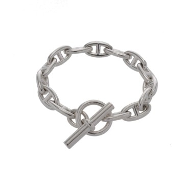 エルメス シェーヌダンクル ブレスレット GM 14コマ シルバー シルバー925 レディース ジュエリー 【中古】【jewelry】