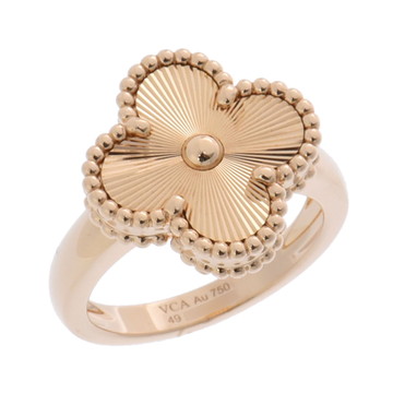 ヴァン クリーフ&アーペル ヴィンテージアルハンブラ リング ギヨシェ #49 ゴールド VCARP6I349 K18イエローゴールド YG レディース ジュエリー 【中古】【jewelry】