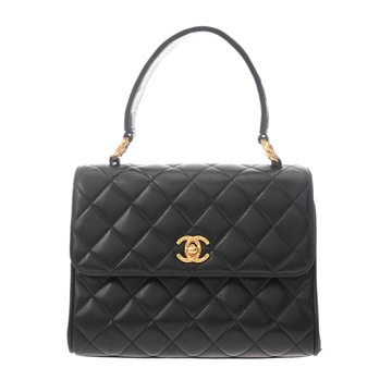 シャネル マトラッセ ブラック ラムスキン レディース バッグ 【中古】【bag】