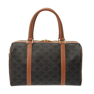 セリーヌ スモール ボストン タン 119572CAS.04LU トリオンフ キャンバス/カーフ レディース バッグ 【中古】【bag】