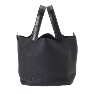 エルメス ピコタン ロックタッチ MM ブルーニュイ アリゲーターマット/トリヨンクレマンス レディース バッグ 【中古】【bag】