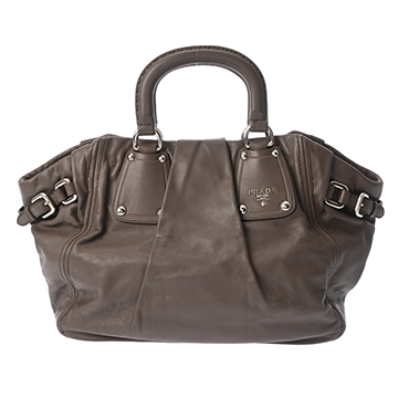 プラダ 2WAYバッグ グレージュ系 BN1954 レザー レディース バッグ 【中古】【bag】