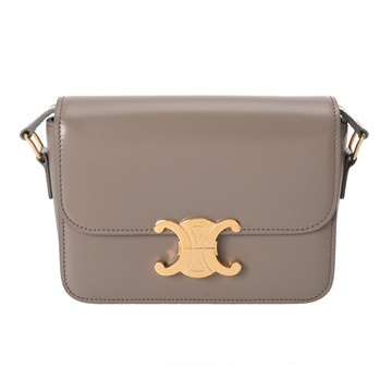 セリーヌ ティーン トリオンフバッグ  ペブル 188423BF4 10BL シャイニーカーフ レディース バッグ 【中古】【bag】