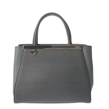 フェンディ プチ トゥジュール グレー 8BH253-D7E-169-3355 レザー レディース バッグ 【中古】【bag】