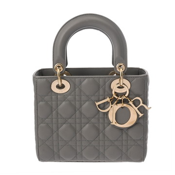 ディオール カナージュ LADY DIOR My ABC Dior スモールバッグ  グレー M05380NGE ラムスキン レディース バッグ 【中古】【bag】