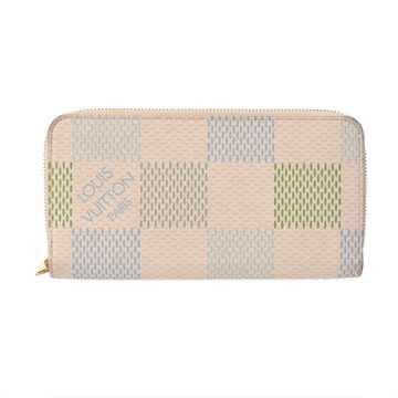 ルイ ヴィトン ダミエリシャス ジッピーウォレット ピスタチオグリーン N40748 ダミエキャンバス ユニセックス 財布 【中古】【purse】