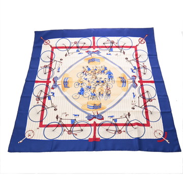 エルメス カレ 90 LES BECANES マルチカラー シルク100％ レディース 【中古】【other】