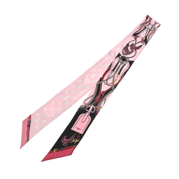 ルイ ヴィトン バンドーBBオールザ ストラップス ピンク M76689 シルク100％ レディース 【中古】【other】