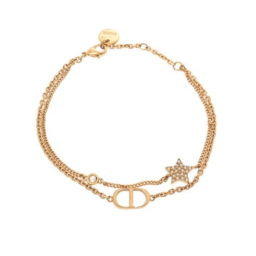 ディオール PETIT CD ダブルブレスレット ゴールド/ホワイト B1133PMTCY_D301 メタル/クリスタル レディース ジュエリー 【中古】【jewelry】