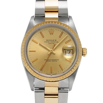ロレックス オイスターパーペチュアル デイト 15223 シャンパン メンズ 時計 【中古】【wristwatch】