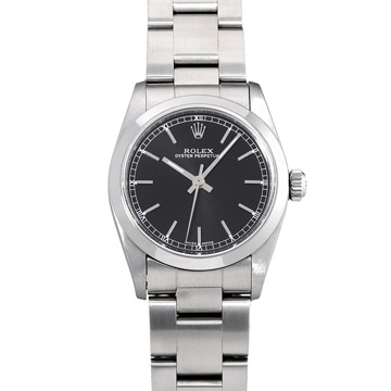 ロレックス オイスターパーペチュアル 77080 ブラック ユニセックス 時計 【中古】【wristwatch】