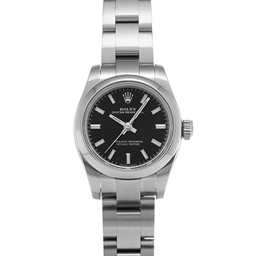 ロレックス オイスターパーペチュアル 26 176200 ブラック レディース 時計 【中古】【wristwatch】