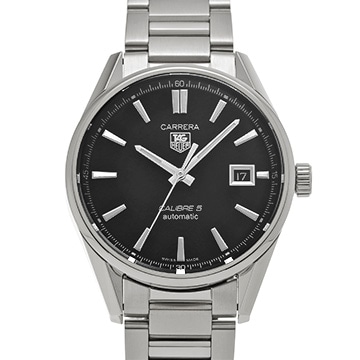 タグ ホイヤー カレラ キャリバー5 WAR211A.BA0782 ブラック メンズ 時計 【中古】【wristwatch】