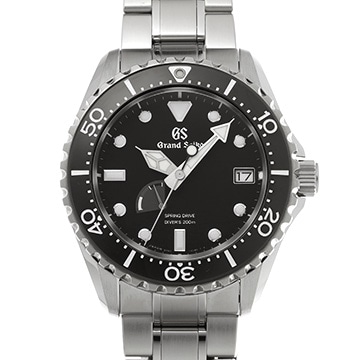 グランドセイコー スポーツコレクション スプリングドライブ ダイバーズウォッチ SBGA461 ブラック メンズ 時計 【中古】【wristwatch】