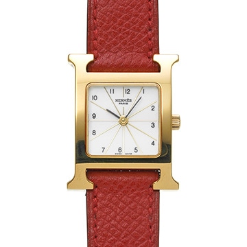 エルメス Hウォッチ HH1.201 ホワイト レディース 時計 【中古】【wristwatch】