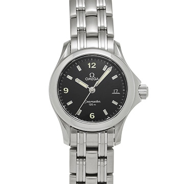 オメガ シーマスター 120 クォーツ 2581.53 ブラック レディース 時計 【中古】【wristwatch】