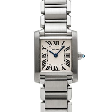 カルティエ タンクフランセーズ SM W51008Q3 シルバー レディース 時計 【中古】【wristwatch】